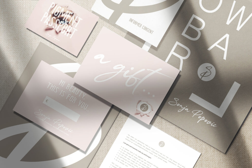 paper mockup scene